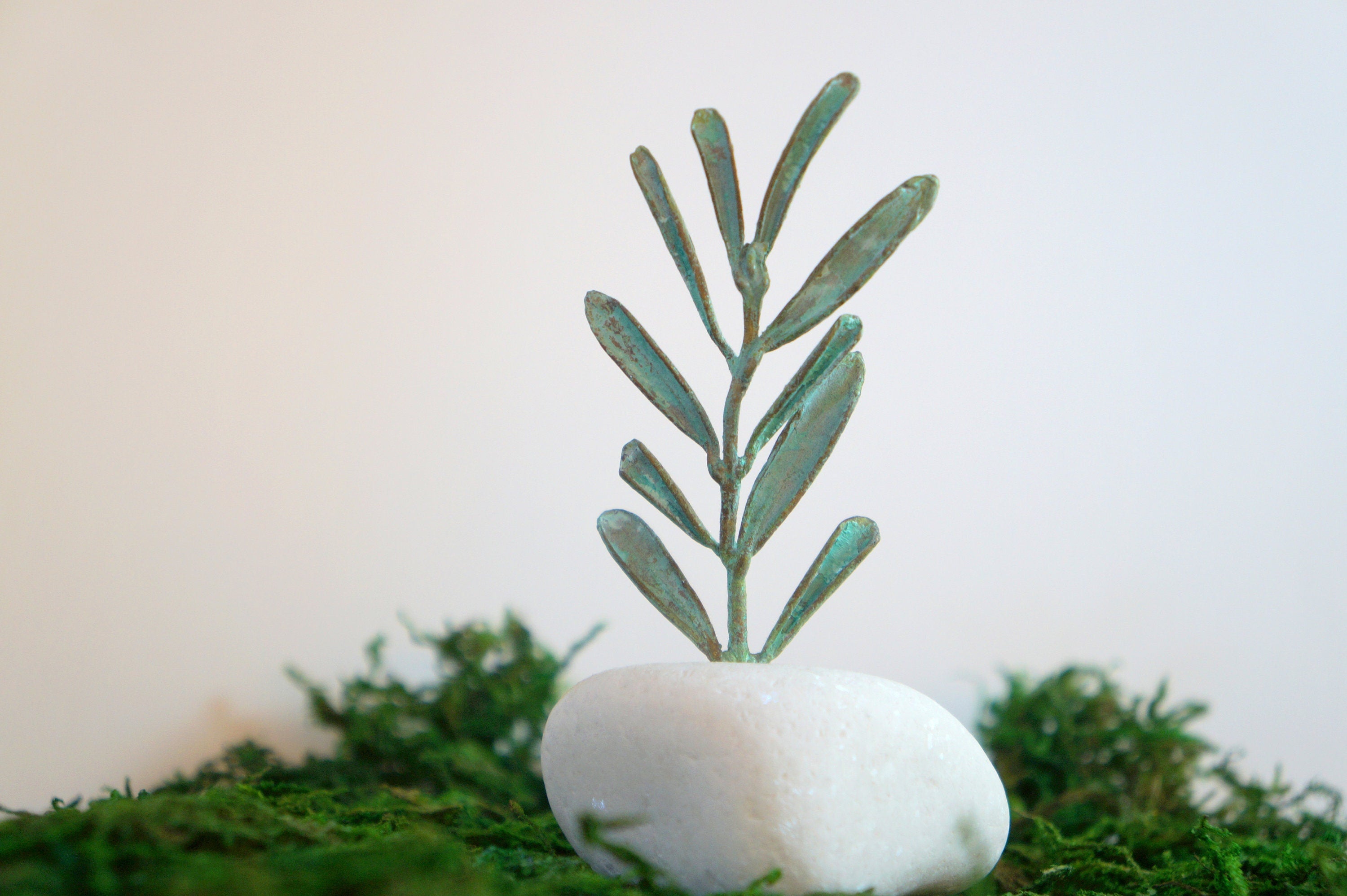 Olive Branch Decor - Silver Plated Brass Decorative Tree | Housewarming Gift & Office Desk Accent