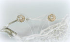Sterling Silver Leaf Stud Earrings - Lightweight, Minimalist Spiral