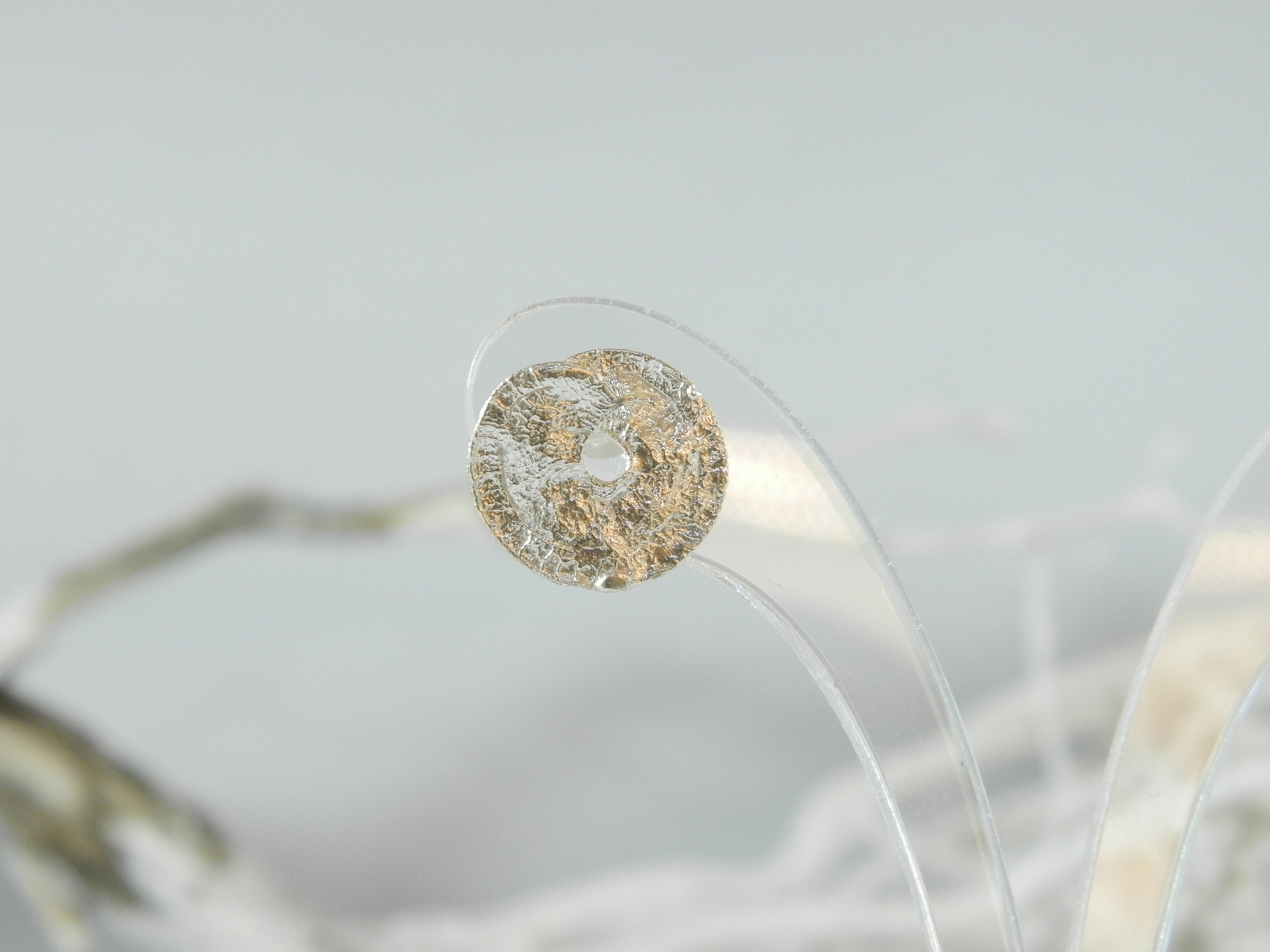 Sterling Silver Leaf Stud Earrings - Lightweight, Minimalist Spiral