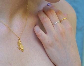 Sterling Silver Stud Earrings – Real Cypress Leaf Minimalist Nature Inspired Jewelry