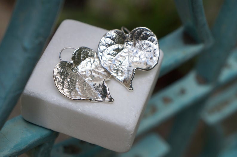 Forget Me Not Bracelet: Nature-Inspired Silver Cuff (Adjustable)