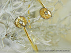 Nature-Inspired Spiral Leaf Cuff Bracelet - Gold Plated Silver
