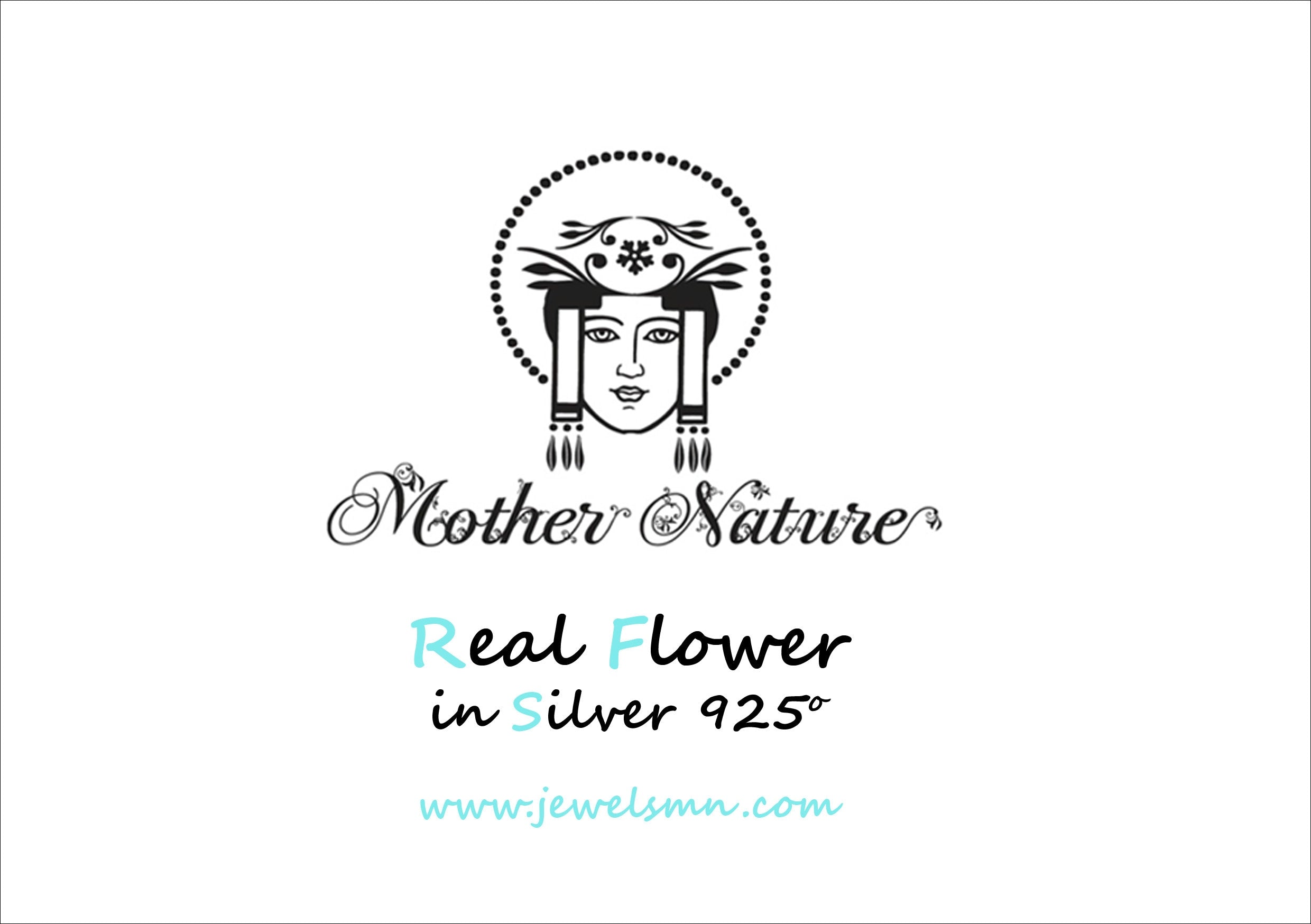 Jewel Orchid Earrings Sterling Silver (Delicate Floral Drop)