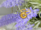 Gold Leaf Sterling Silver Ring - Delicate Tree Branch Detail
