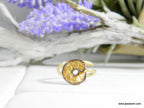 Gold Leaf Sterling Silver Ring - Delicate Tree Branch Detail