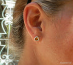 Minimalist Lily of the Valley Earrings - Dainty Sterling Silver Studs