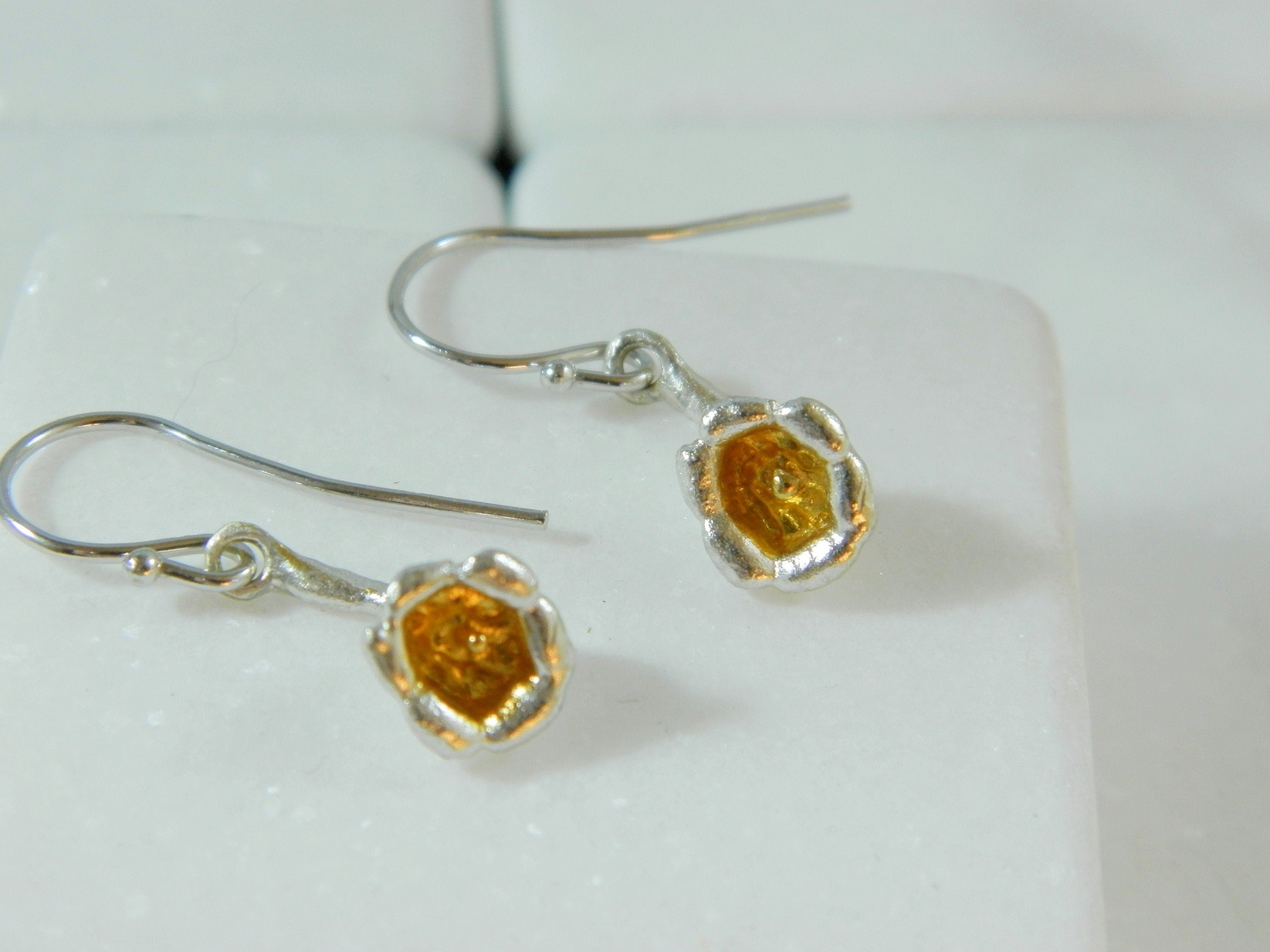 Floral Drop Earrings: Real Lily of the Valley in Silver (Lightweight, Handmade)
