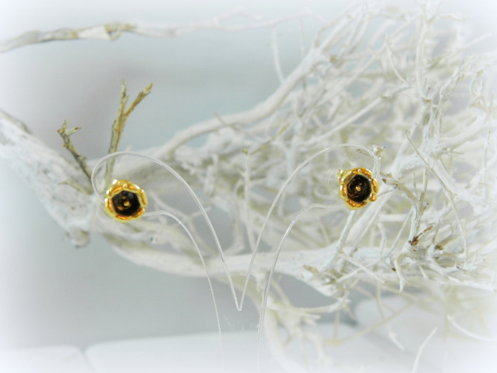 Lily of the Valley Earrings: Gold Plated Floral Studs