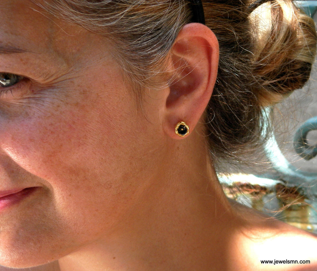 Lily of the Valley Earrings: Gold Plated Floral Studs