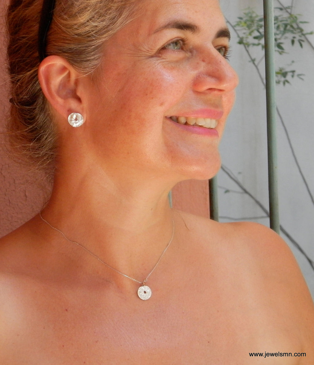 Sterling Silver Earrings – Dainty Studs With Real Plant Leaf Design | Eco Friendly Jewelry Gift