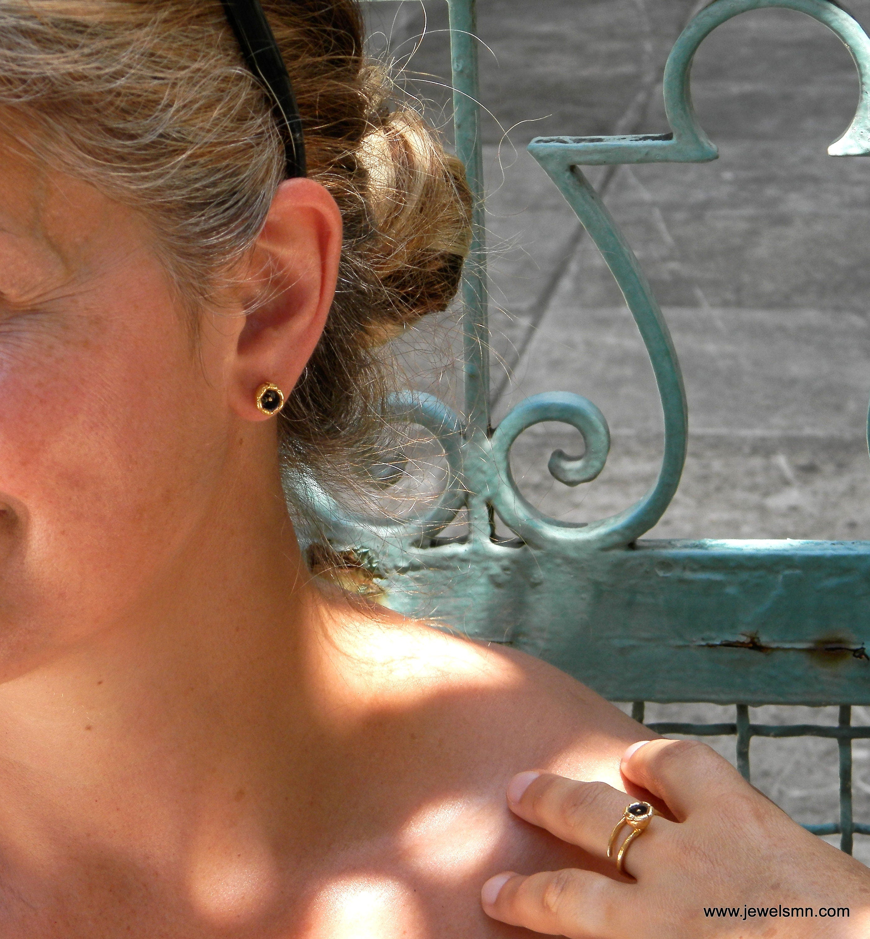 Lily of the Valley Earrings: Gold Plated Floral Studs