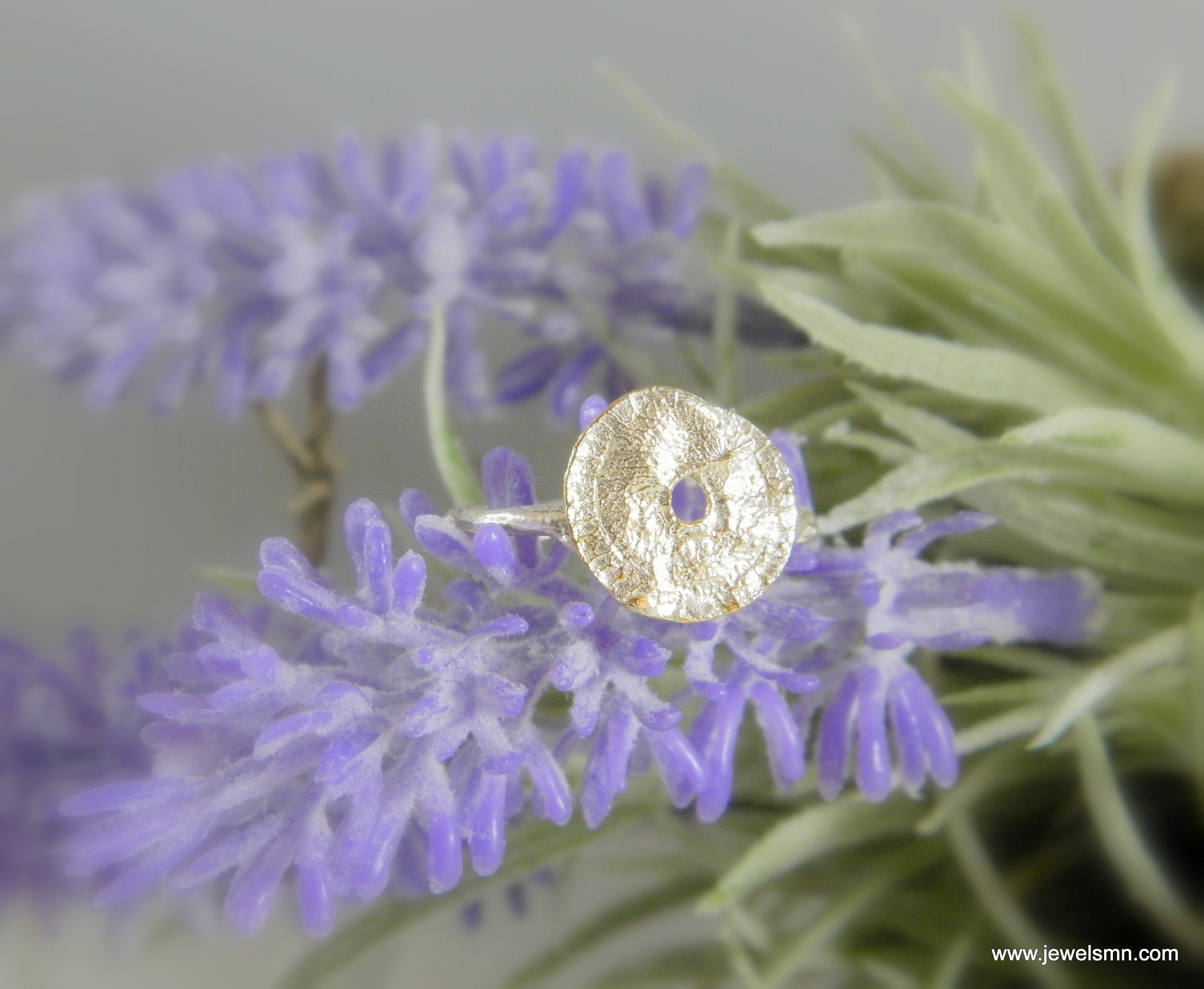 Silver Leaf Ring: Nature-Inspired Spiral and Branch Design