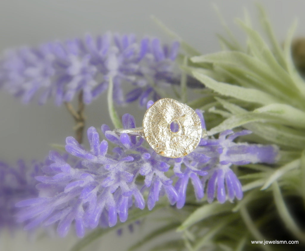 Silver Leaf Ring: Nature-Inspired Spiral and Branch Design