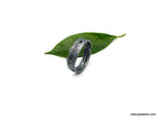 Nature-Inspired Men’s Ring: Black Oxidized Tree Bark Sterling Silver