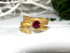 Vintage Gold Statement Ring - Pine Tree Branch Design