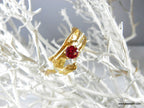 Vintage Gold Statement Ring - Pine Tree Branch Design