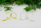 Butterfly Earrings: Sterling Silver Dangles with Green Aventurine (Recycled)