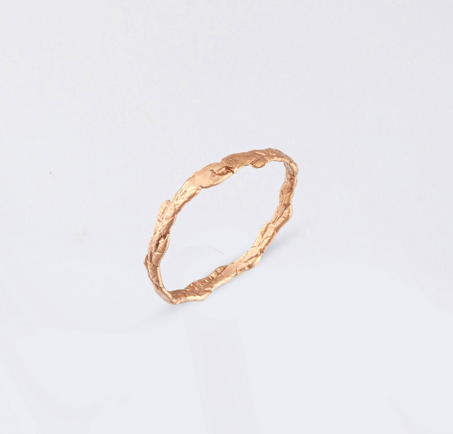 Silver Juniper Ring, Rose Gold-Plated Sterling Silver Jewelry, Branch Ring, Gift for Her, Birthday Gift for Women, Handmade Jewelry