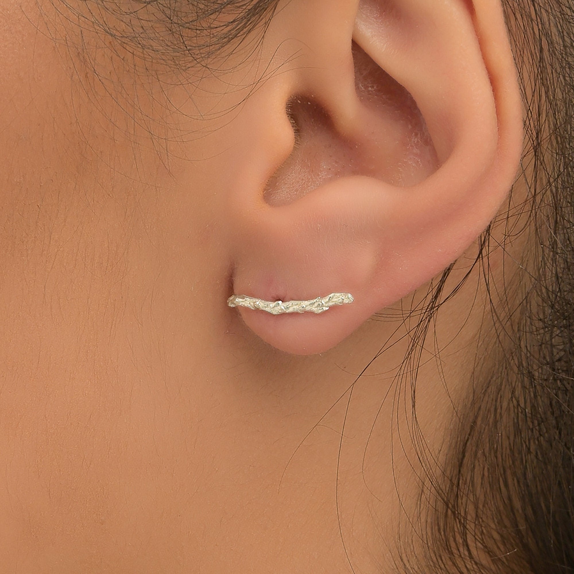 Tiny Twig Earrings – Sterling Silver 925 & 18k Gold Filled Minimalist Studs