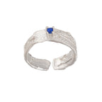 Band Ring: Nature-Inspired Citrus Bark Texture - Recycled Sterling Silver