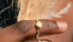 Dainty Adjustable Toe Ring, Two-Tone Silver and Gold (Recycled Materials)