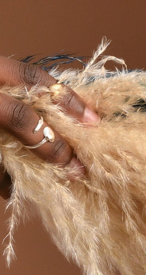 Dainty Adjustable Toe Ring, Two-Tone Silver and Gold (Recycled Materials)