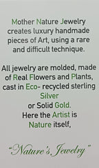 Real Chamomile Flower Bracelet: Sterling Silver Adjustable Cuff