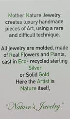 Real Chamomile Flower Bracelet: Sterling Silver Adjustable Cuff