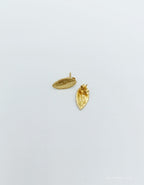 Gold Plated Leaf Earrings: Handmade Sterling Silver, Nature Inspired