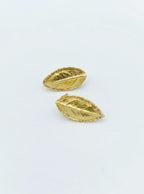 Gold Plated Leaf Earrings: Handmade Sterling Silver, Nature Inspired
