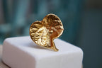 Forest Leaf Ring - 14k Gold-Plated Brass, Adjustable Plant Jewelry