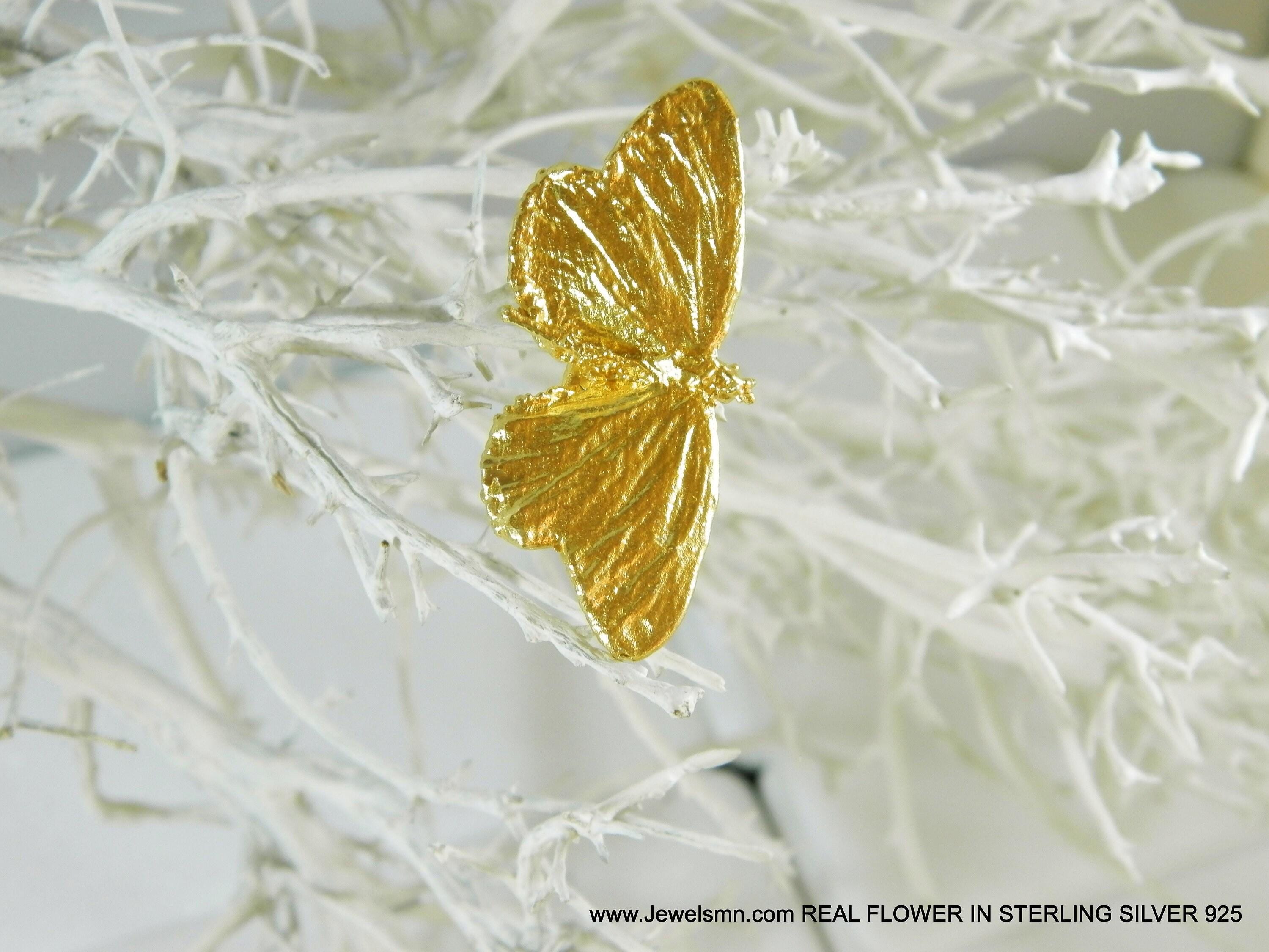 Gold Butterfly Brooch, Gold-Plated Brass Jewelry, Gold Brooch, Gift for Women, Boho Fashion, Gift for Her, Gold Jewelry for Women