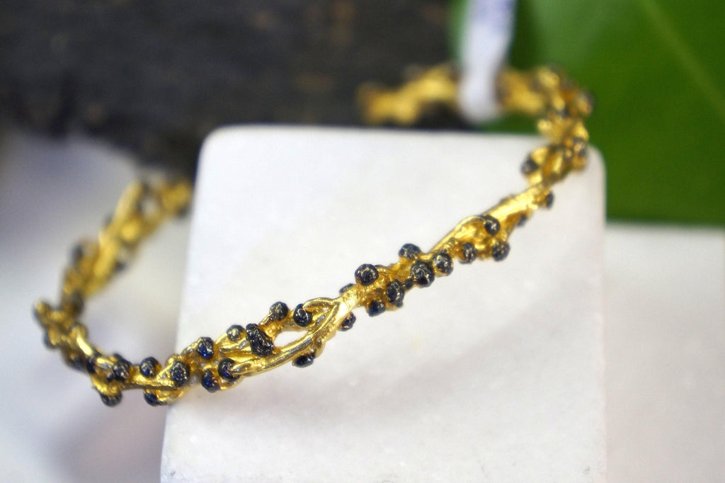 Acacia Branch Bracelet – Gold Plated Adjustable Cuff | Sustainable Luxury Jewelry