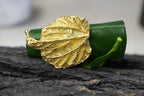 Mulberry Leaf Ring: 14k Gold Plated Sterling Silver