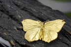 Butterfly Pendant Necklace: Gold Plated on Recycled Brass - Black Rhodium Chain