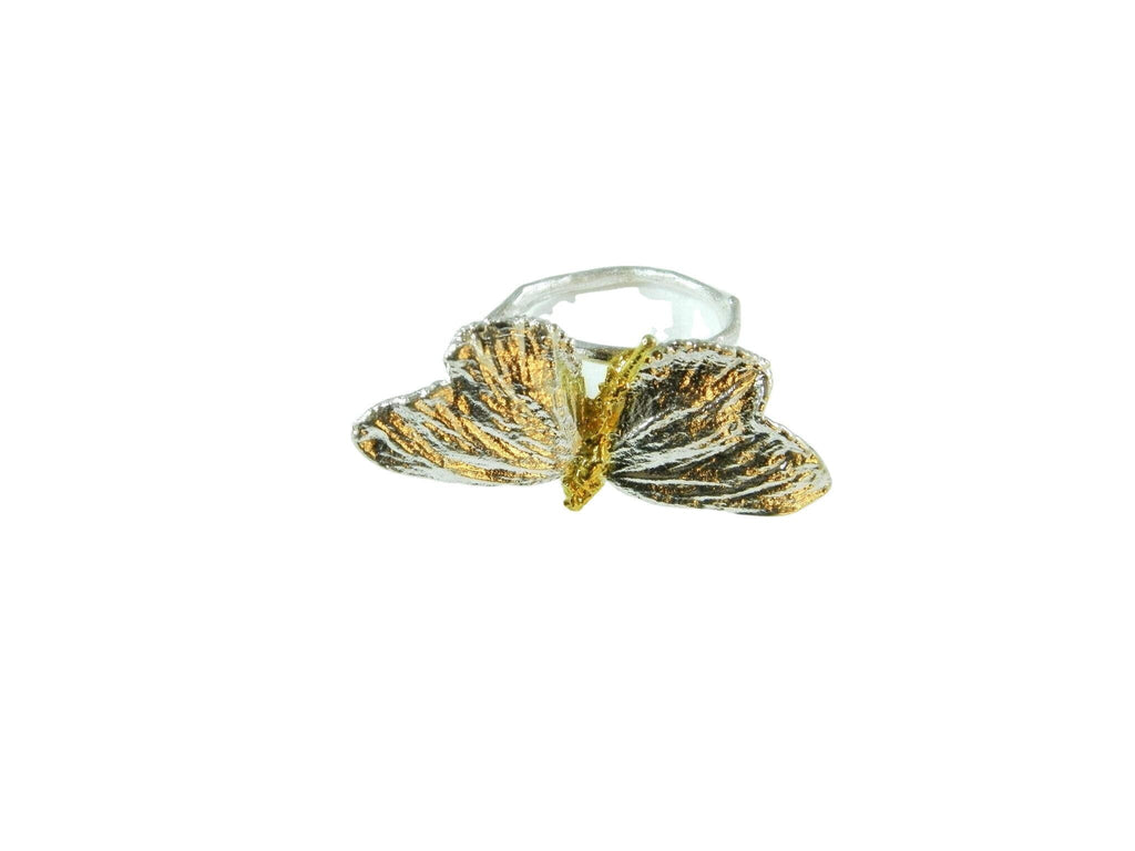 Butterfly Ring: Eco-Friendly Gold Plated Brass (Adjustable Size)