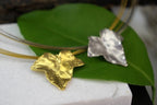 Ivy Leaf Pendant: Real Plant Jewelry (14K Gold Plated Brass)