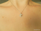 Chamomile Pendant Necklace: Healing Symbol Jewelry (Gold Plated Brass)