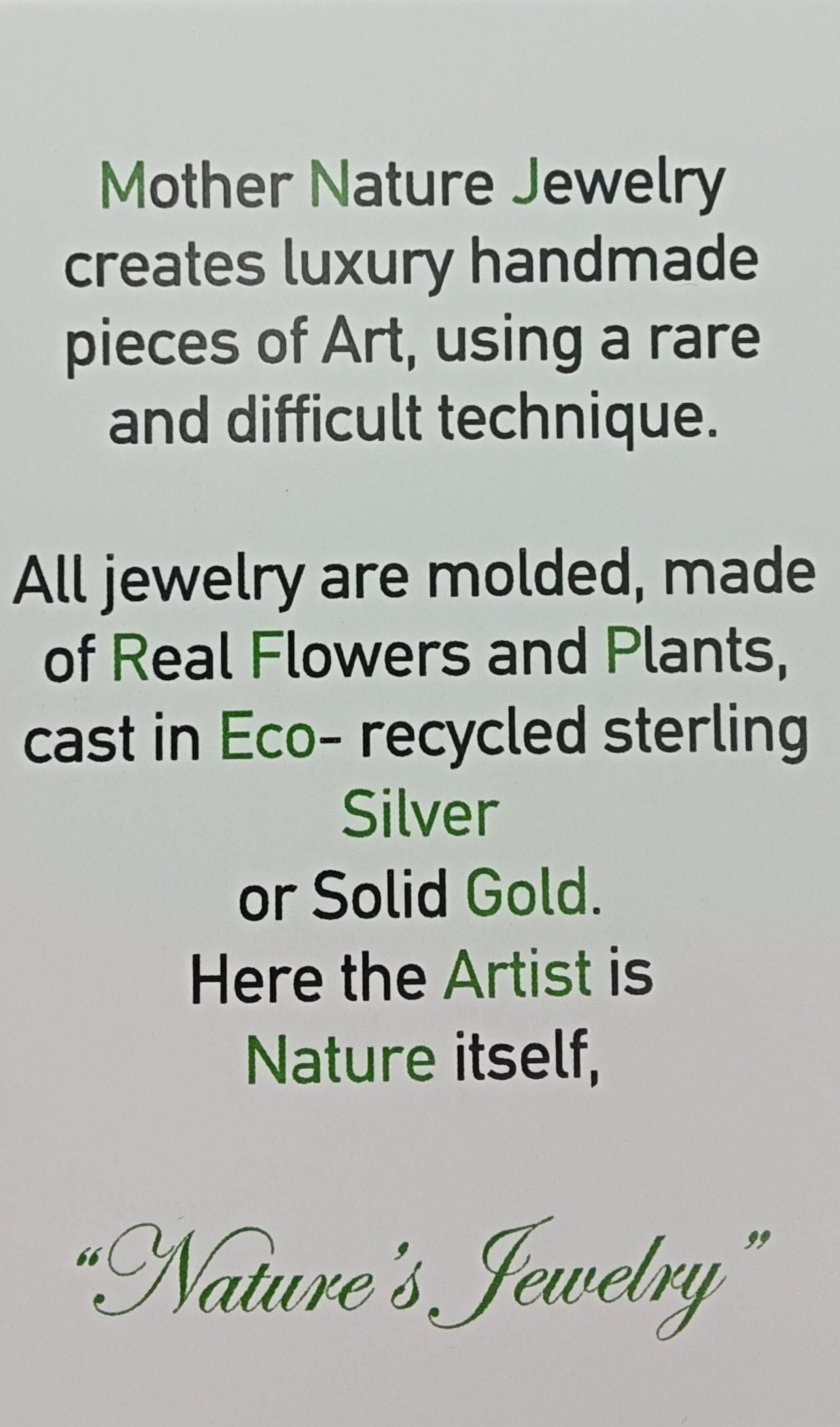 Nature-Inspired Earrings: Real Leaf Design - Gold Plated Brass & Silver