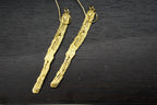 Tree Bark Earrings: Nature Inspired Design (14k Gold Plated Brass)