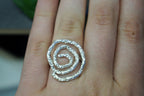 Pine Twig Ring: Handmade 14K Gold-Plated Brass Spiral