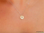 Sterling Silver Birth Flower Necklace: Real Leaf Pendant (Adjustable Chain)
