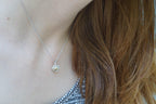 Nature-Inspired Chamomile Necklace, Sterling Silver & 14k Gold (Delicate Size)