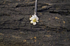Chamomile Pendant Necklace: Real Flower, Minimalist Style - Sterling Silver