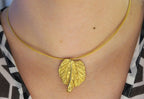 Real Mulberry Leaf Necklace: Sterling Silver Bridesmaid Jewelry