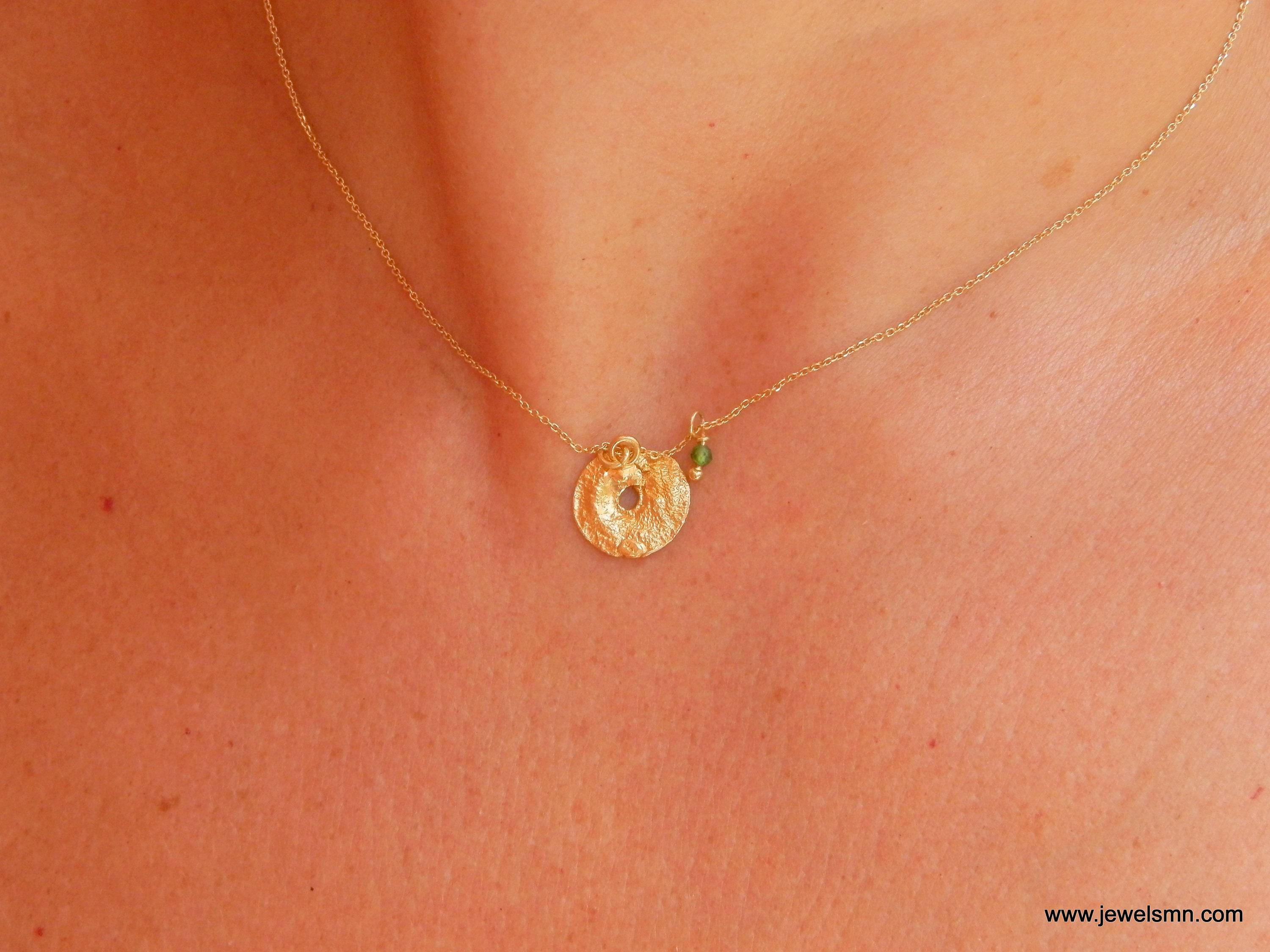 Electroformed Leaf Necklace: Botanical Jewelry (Gold-Plated Sterling Silver)