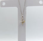 Gold Plated Wildflower Necklace - Minimalist Sterling Silver Pendant