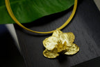 Orchid Necklace: Delicate Real Flower Jewelry (Gold Plated Silver)