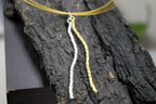 Two-Tone Sterling Silver Pine Branch Necklace: Botanical Pendant