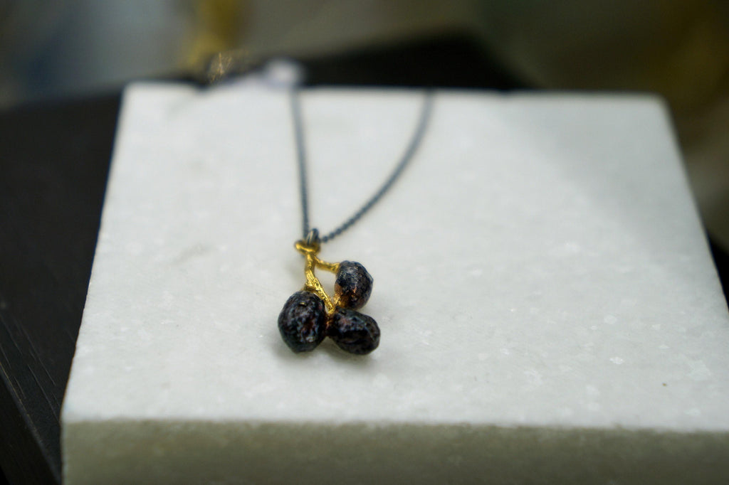 Olive Pendant Necklace – Handmade Botanical Necklace With Adjustable Chain